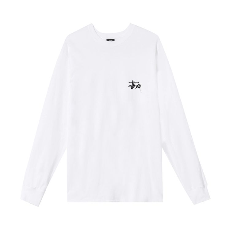 Stussy Basic Long Sleeve Tee White