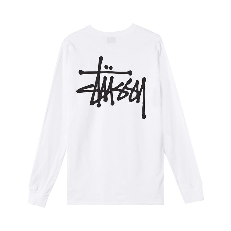Stussy Basic Long Sleeve Tee White