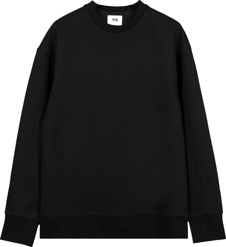 Y 3 3 STP Terry Crew Sweatshirt Black