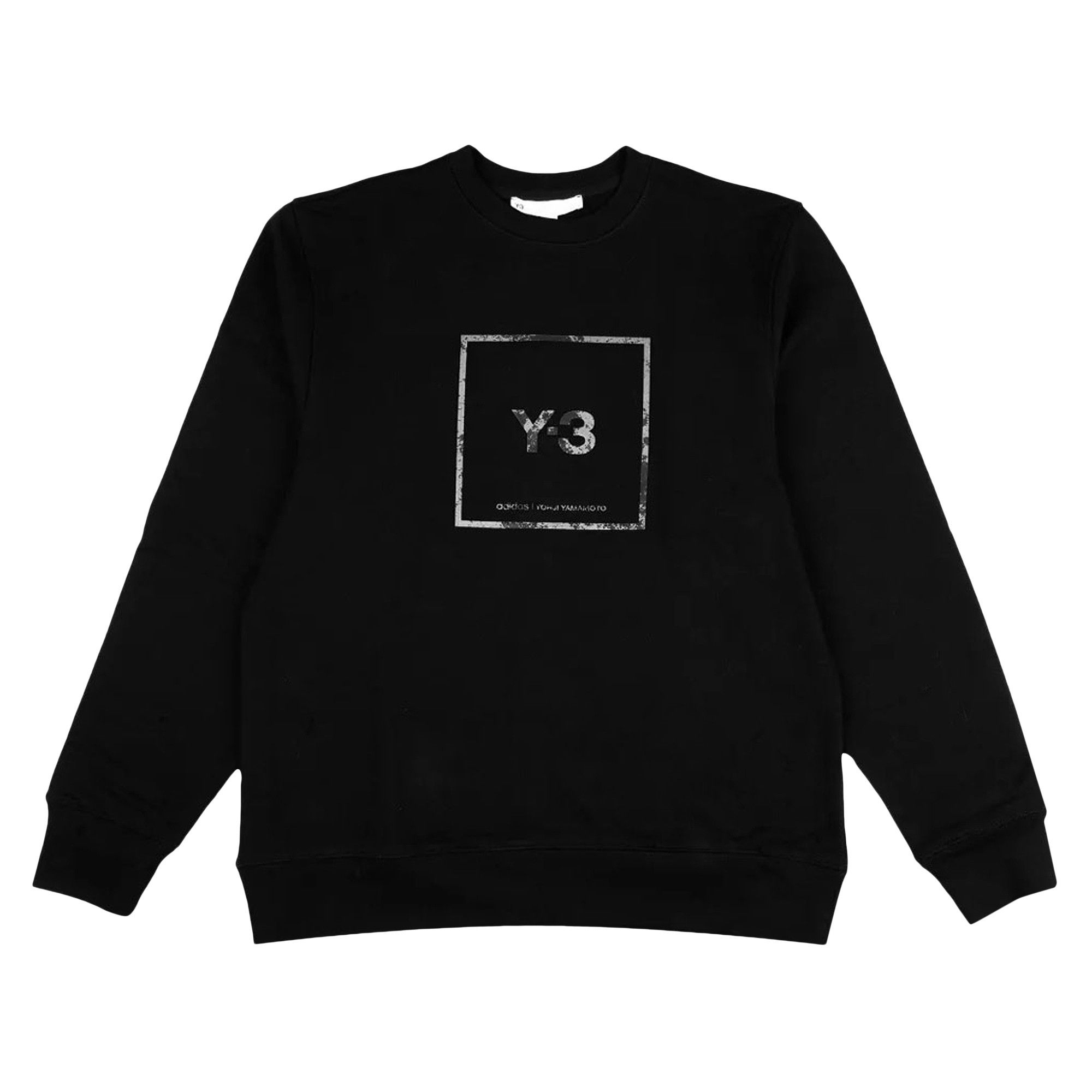 Buy Y-3 U Square Label Graphic Crew Sweatshirt 'Black' - GV6057