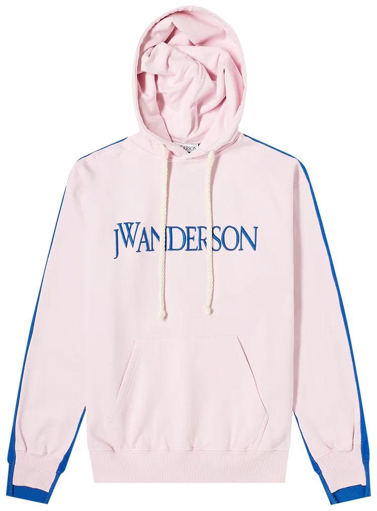 JW Anderson Deconstructed Fleece Back Hoodie PinkBlue