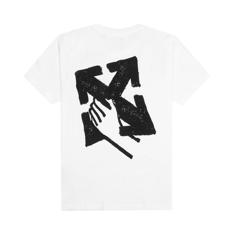 Off White Hand Arrow Over T Shirt WhiteBlack