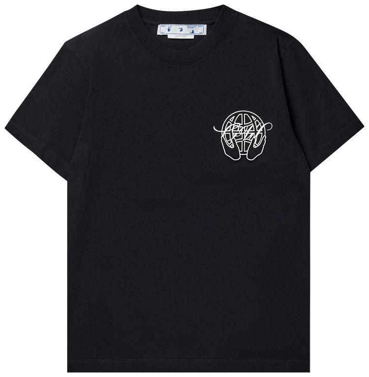 Off White Hand Arrow Over T Shirt BlackWhite