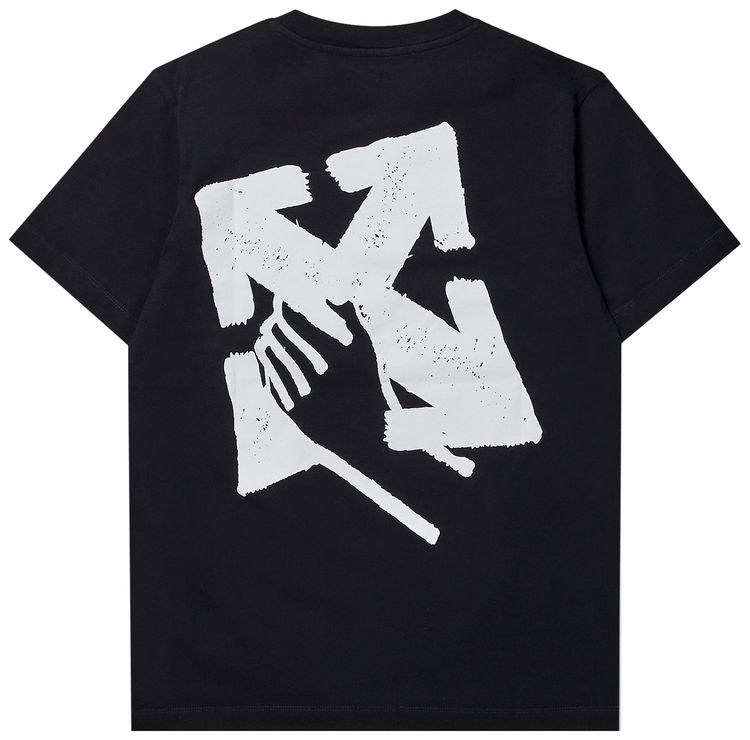 Off White Hand Arrow Over T Shirt BlackWhite