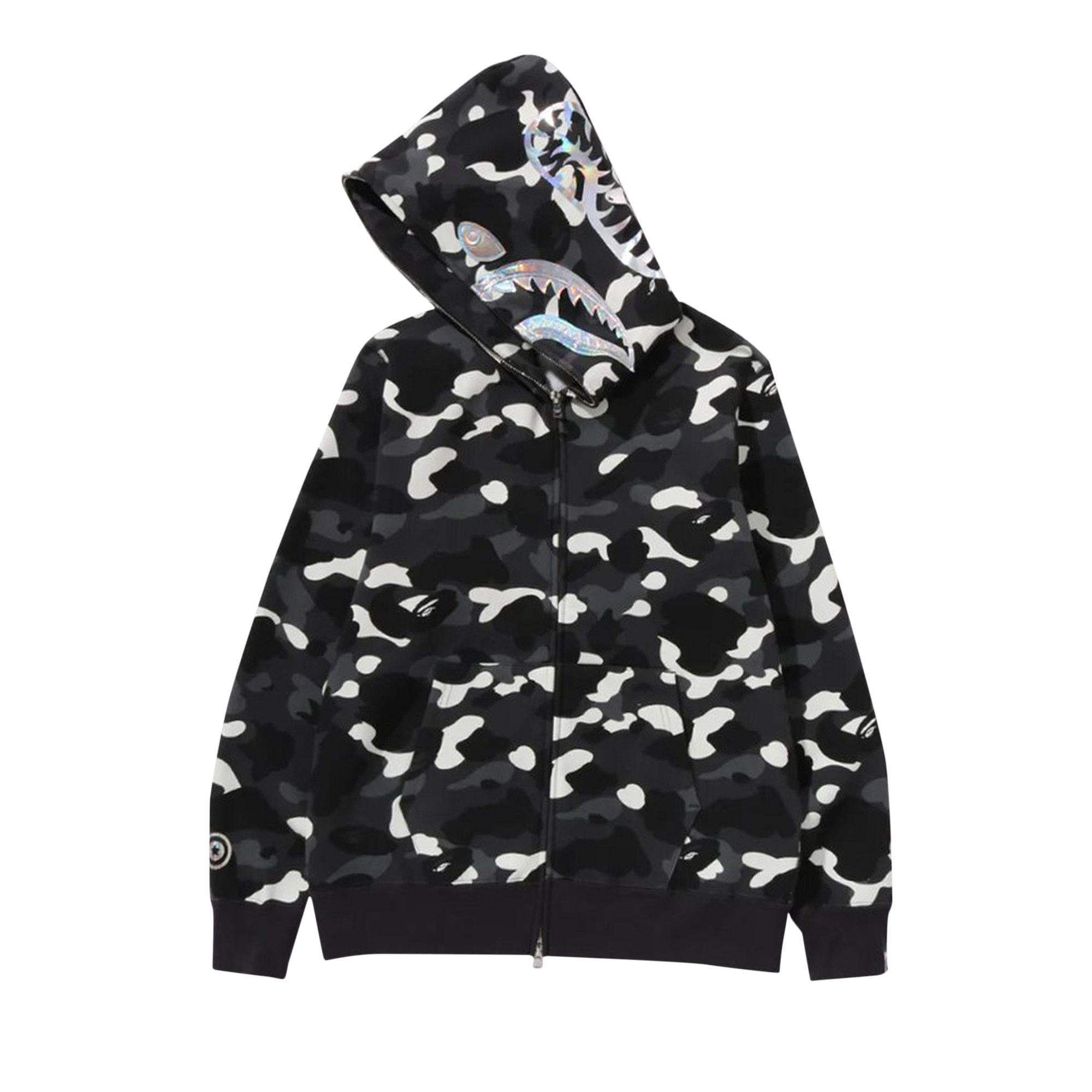 Bape camo hoodie black sales