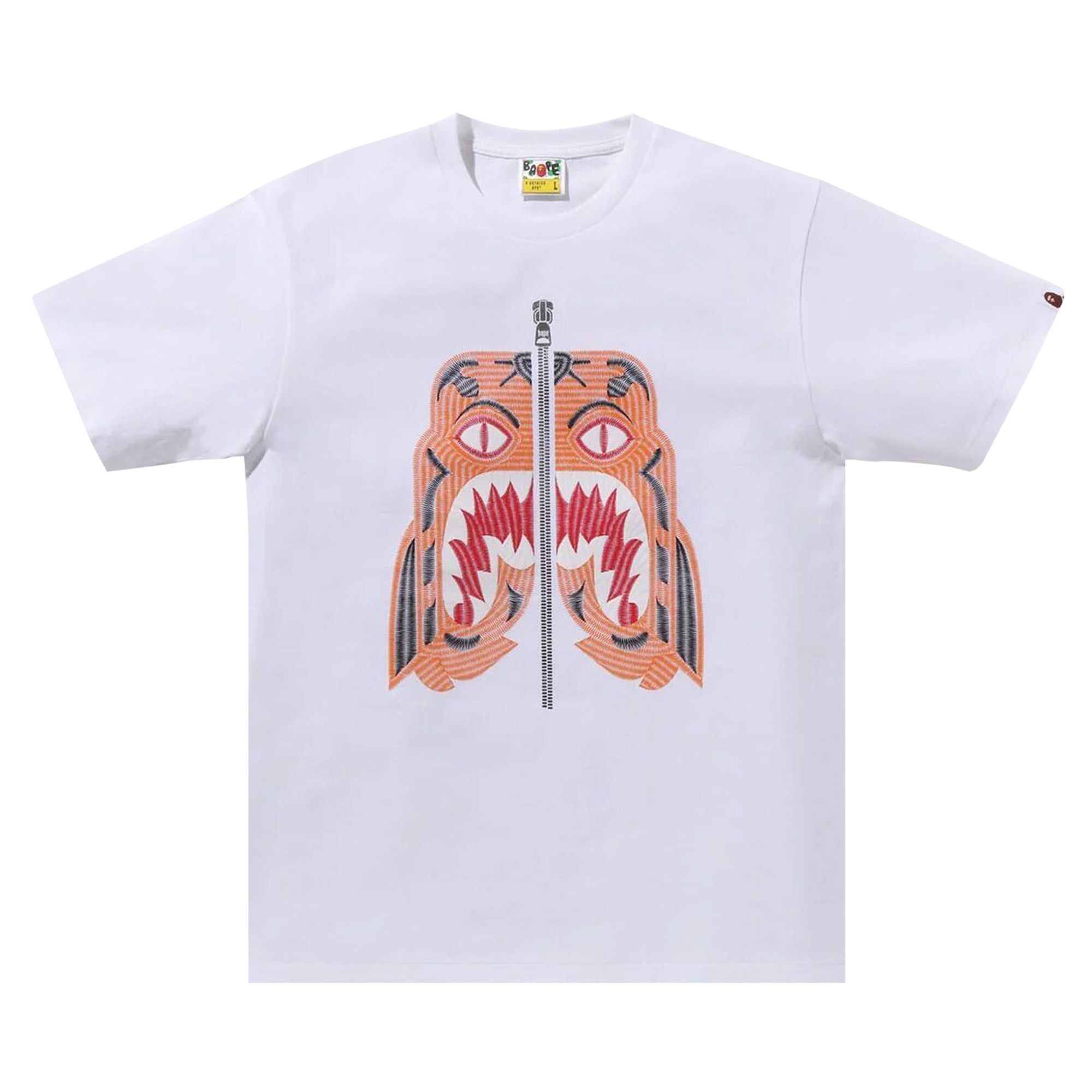 Buy BAPE Embroidery Style Tiger Tee White 1K30 110 023 WHITE GOAT CA