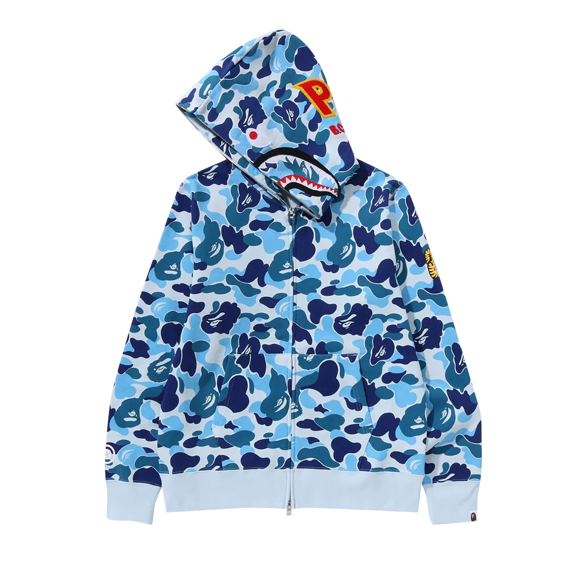 Bape light blue hoodie on sale