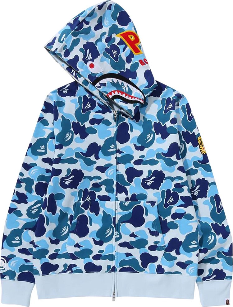 BAPE ABC Camo Shark Full Zip Hoodie Blue