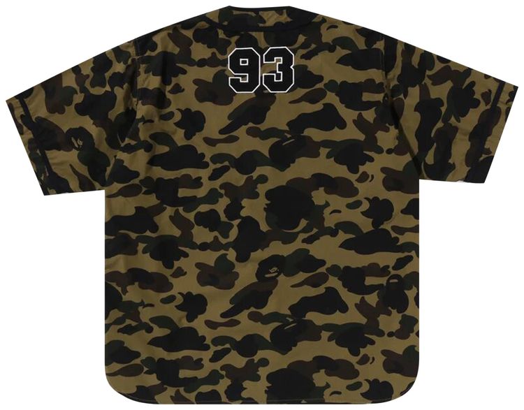 BAPE 1st Camo Baseball Shirt Green