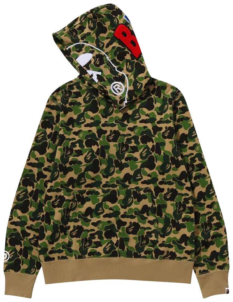 BAPE ABC Camo 2nd Ape Pullover Hoodie Green