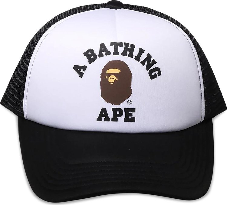 BAPE College Mesh Cap Black