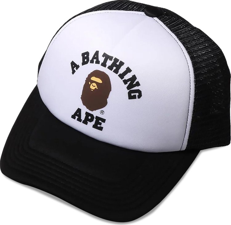 BAPE College Mesh Cap Black