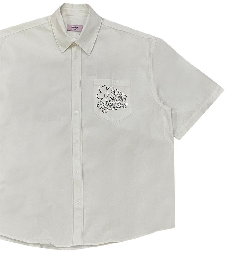 Martine Rose Festival Flower Overshirt Off White