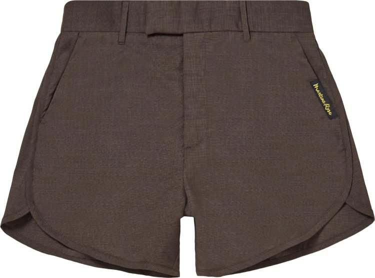 Martine Rose Tailored Gym Short 'Brown Houndstooth'
