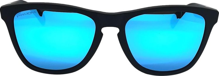 Oakley Frogskins Sunglasses Low Bridge Matte BlackPrizm Sapphire