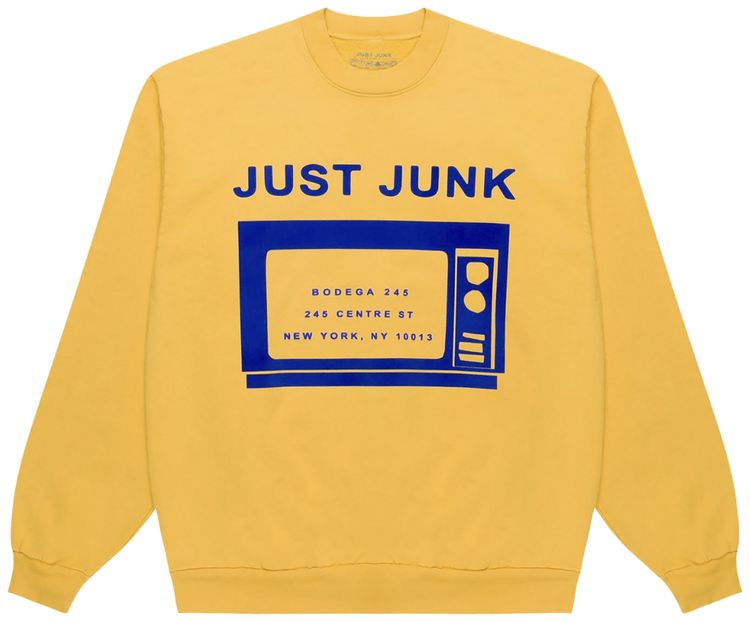 Cactus Plant Flea Market x Tremaine Emory Just Junk Sweatshirt Yellow
