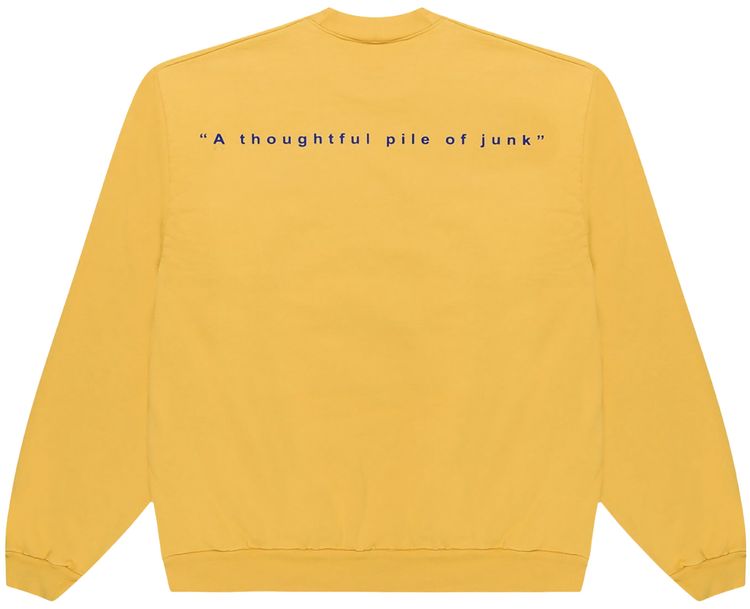 Cactus Plant Flea Market x Tremaine Emory Just Junk Sweatshirt Yellow