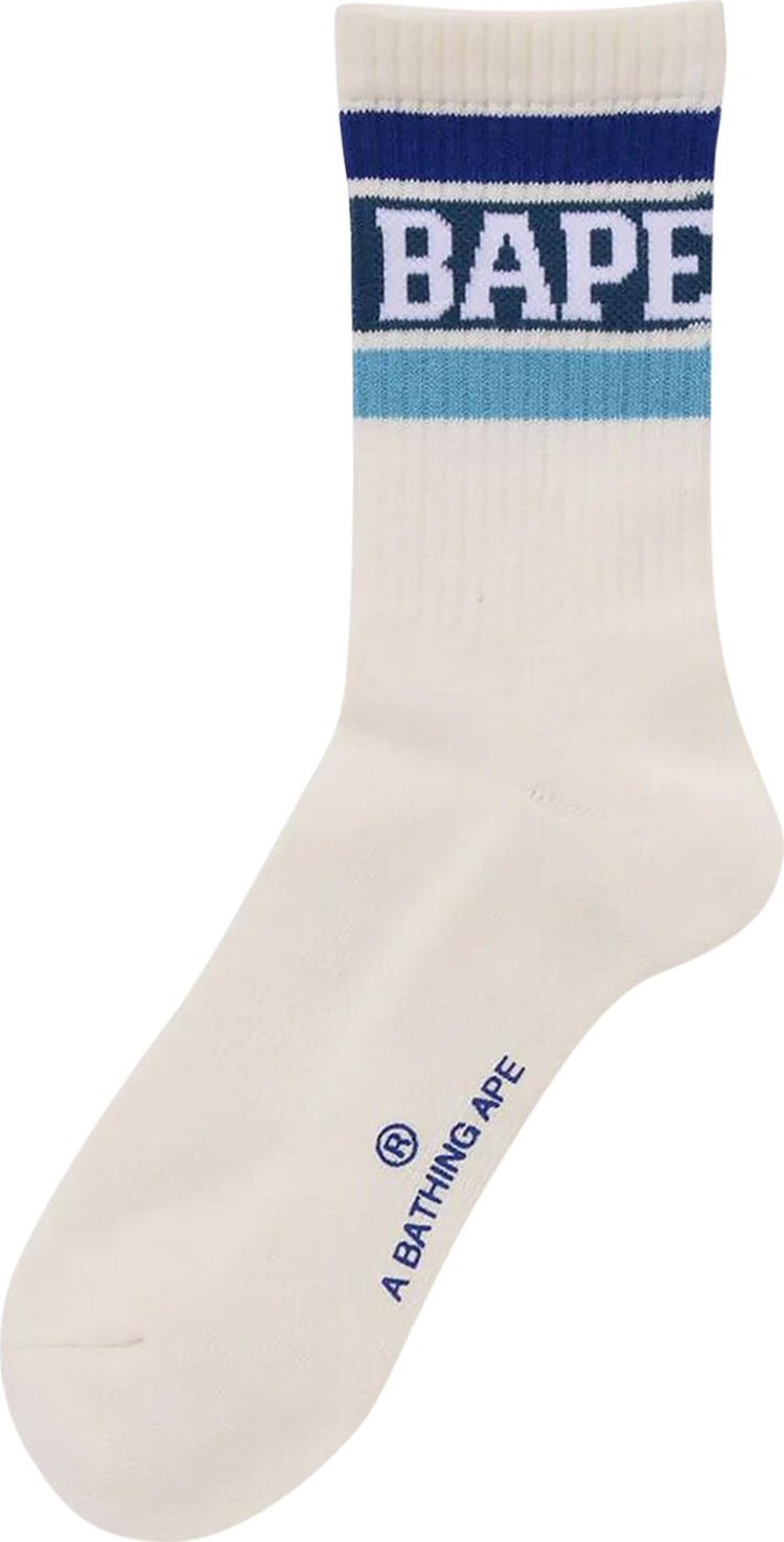 BAPE Line Socks Blue