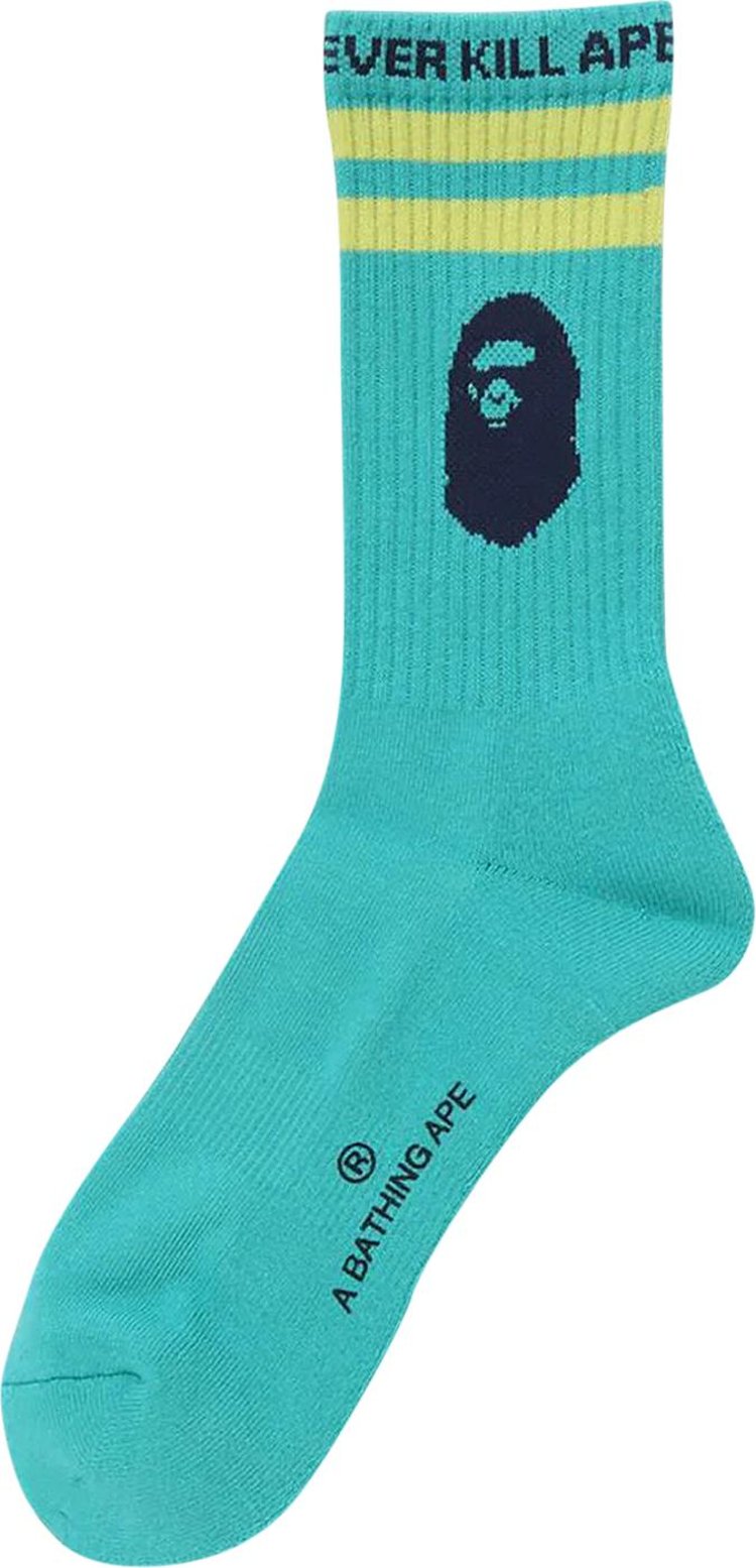 BAPE Ape Head Line Socks Green