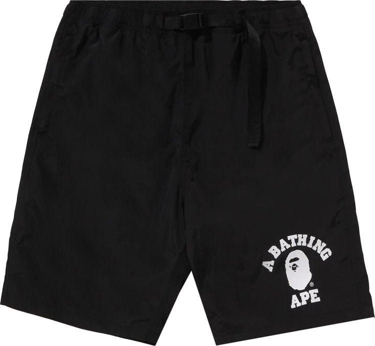 BAPE College Beach Shorts Black