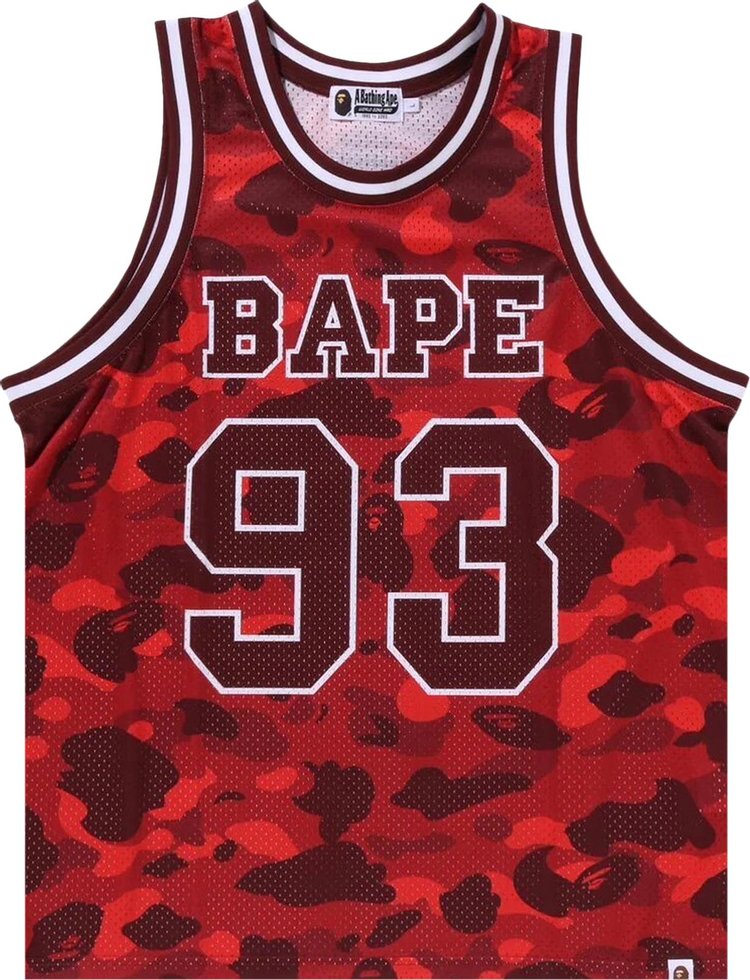 BAPE Color Camo Basketball Tank Top Red