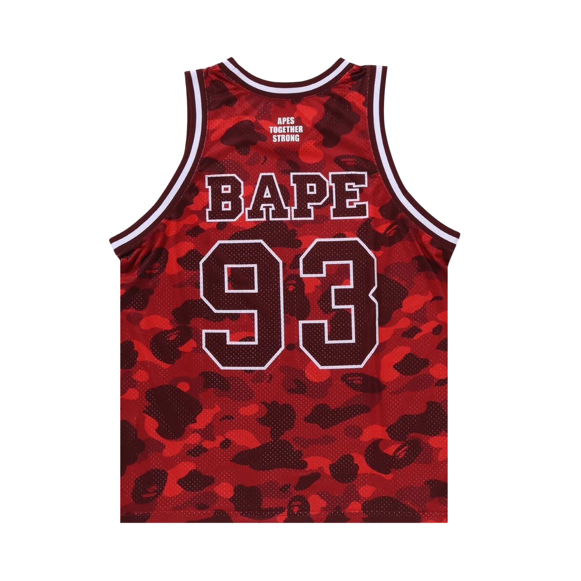 Buy BAPE Color Camo Basketball Tank Top 'Red' - 1K30 108 001 RED