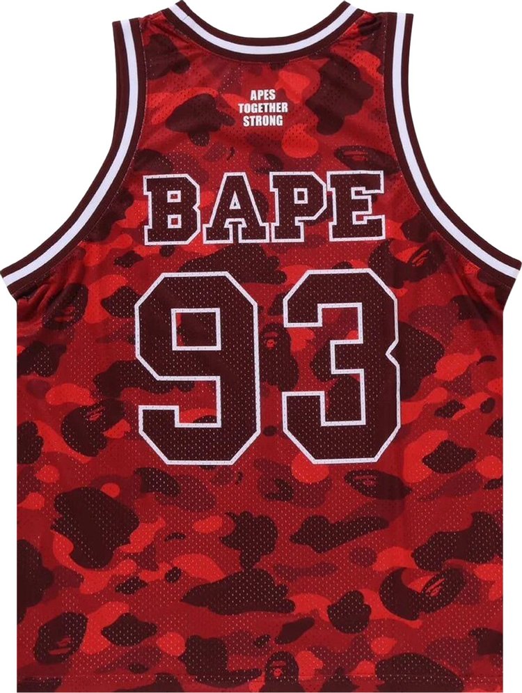 BAPE Color Camo Basketball Tank Top Red