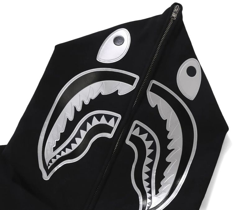 BAPE Ink Camo Shark Zip Hoodie Black