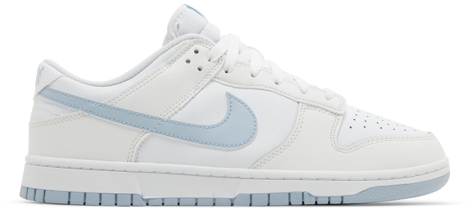 low dunks blue and white