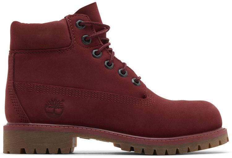 Timberland 6 Inch Premium Little Kids Burgundy