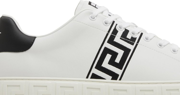 Versace Embroidered Greca Sneaker White Black