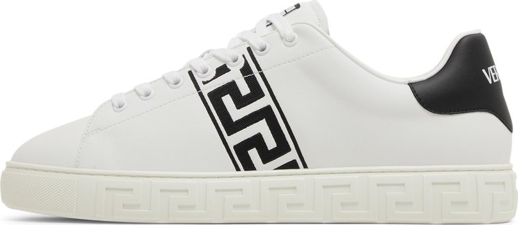 Versace Embroidered Greca Sneaker White Black