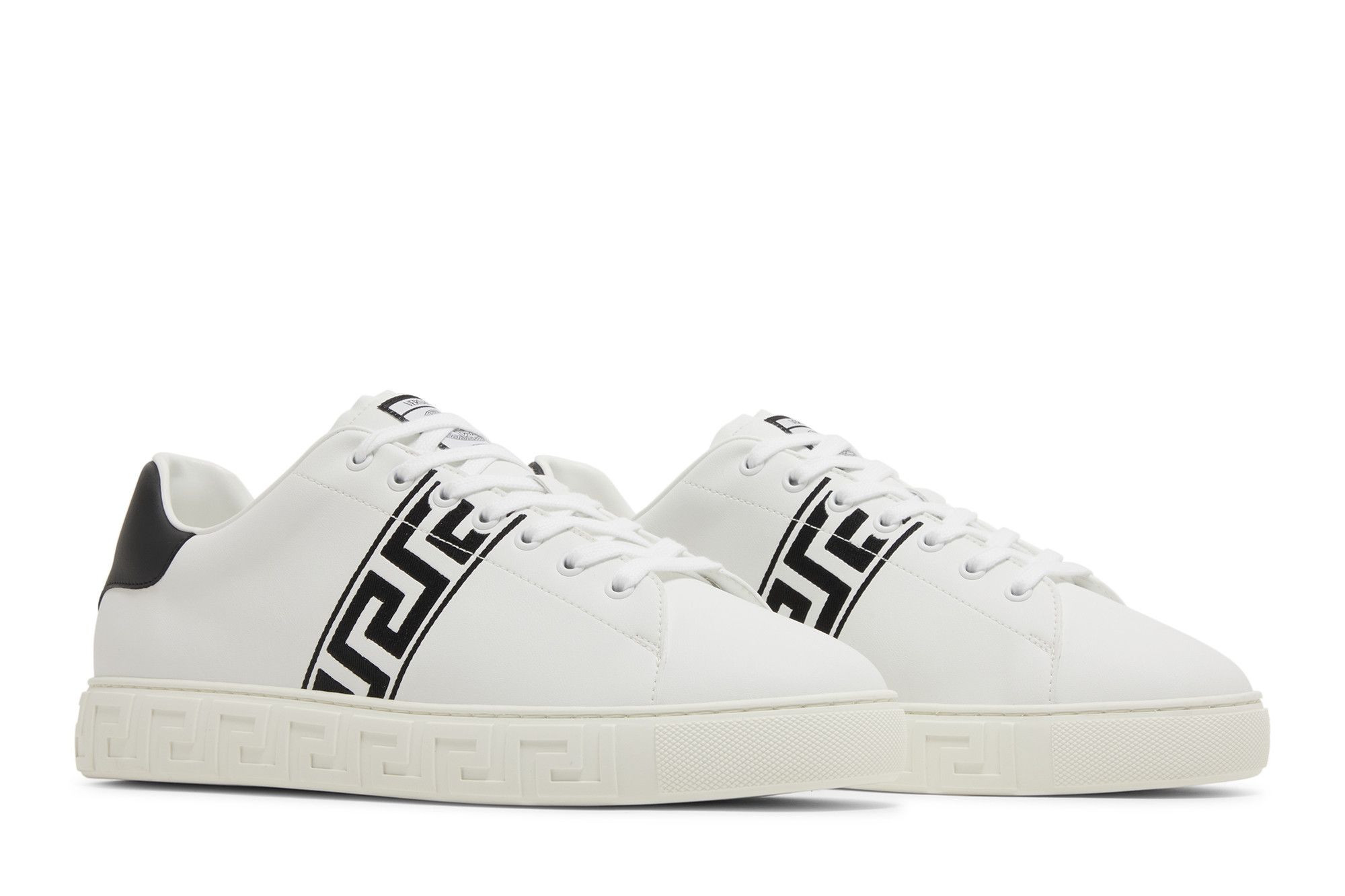 スニーカー VERSACE Men Sneakers 1014460 1A00776 2W020 White Embroidered Greca Sneakers White,Print | VERSACE US