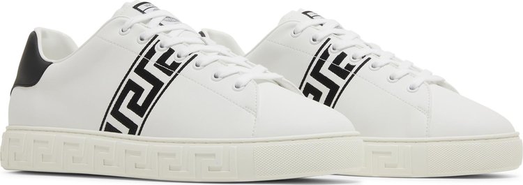 Versace Embroidered Greca Sneaker White Black