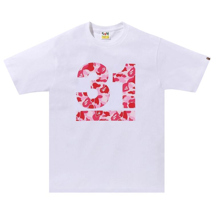 BAPE A Bathing Ape 31st Anniv ABC Camo Tee WhitePink
