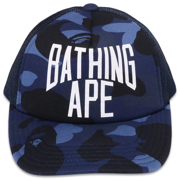 BAPE Color Camo Nyc Logo Mesh Cap Navy