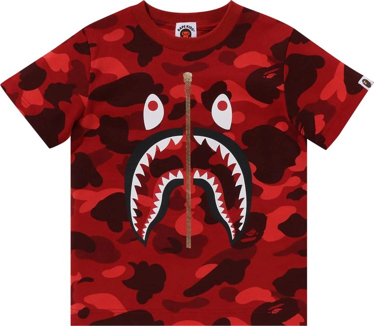 BAPE Color Camo Shark Tee 'Red'