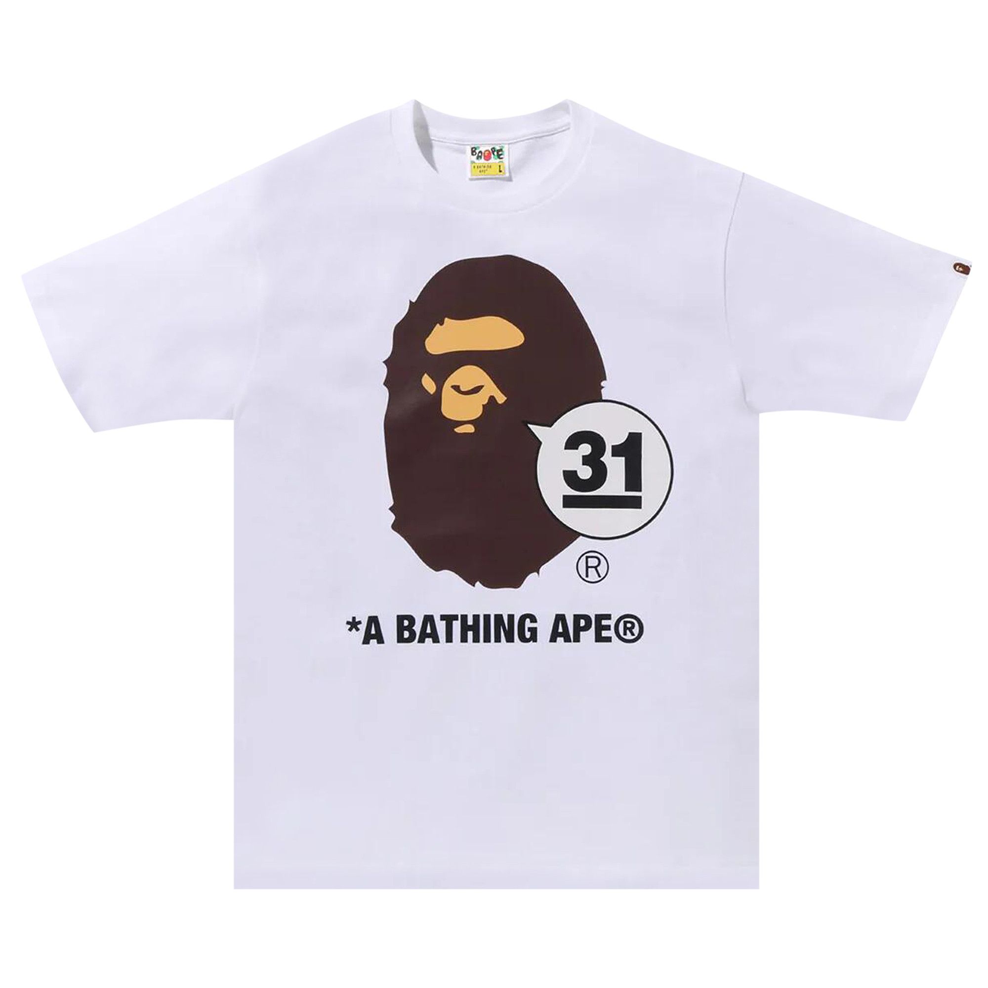 Buy BAPE A Bathing Ape 31st Anniv. Ape Head Tee 'White' - 1K20 110