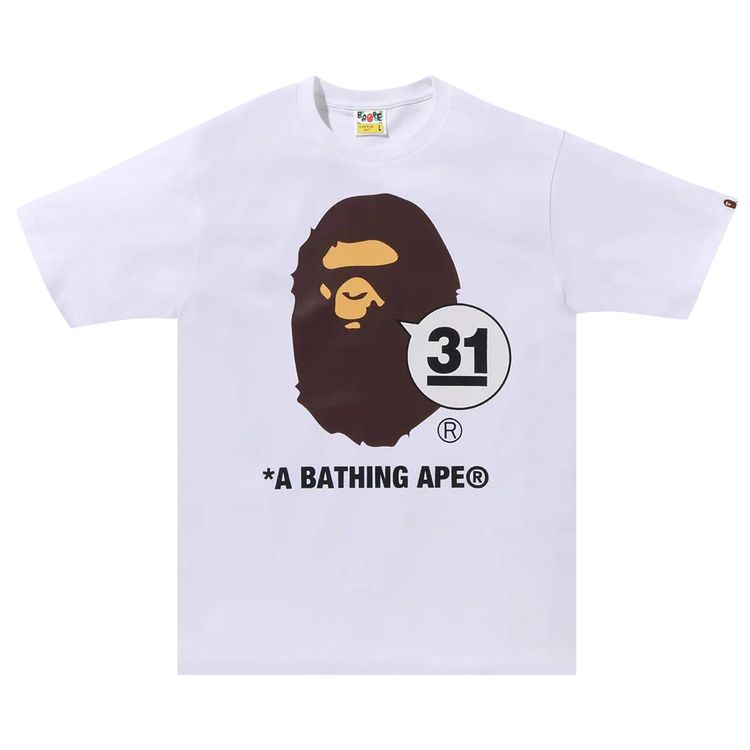 BAPE A Bathing Ape 31st Anniv Ape Head Tee White