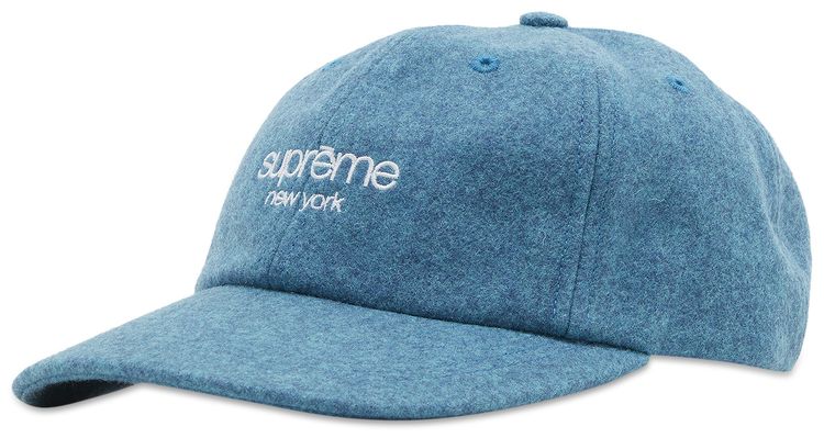 Supreme Waxed Wool 6 Panel Cyan