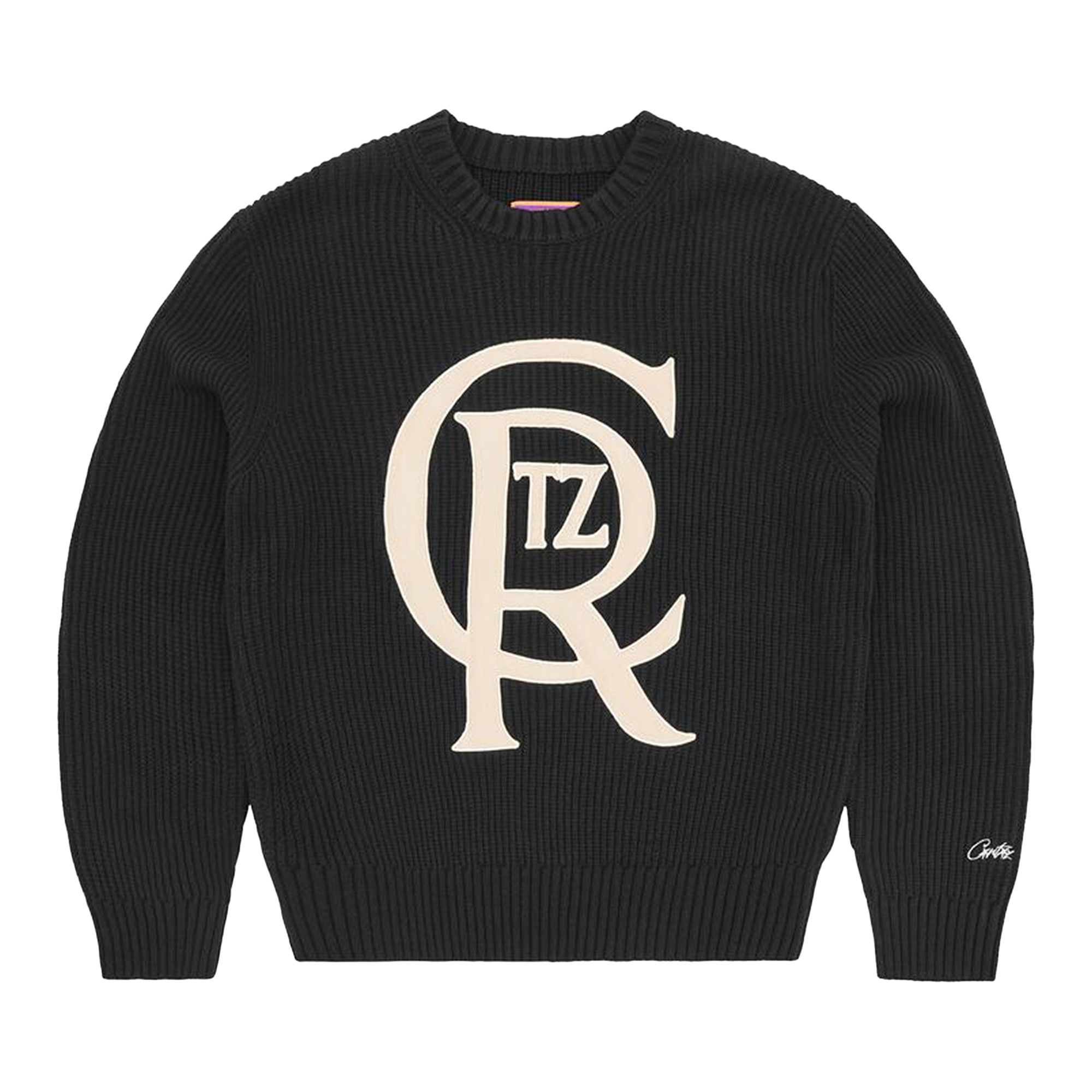 Buy Corteiz Crest Knit Sweater 'Black' - 7892 1SS240105CKS