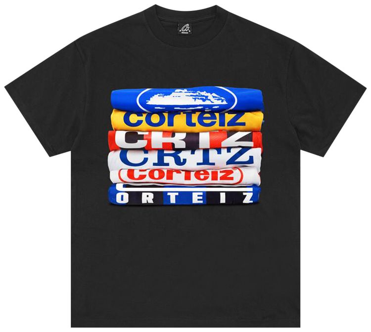 Corteiz T Shirt Stack Tee New Blank Black