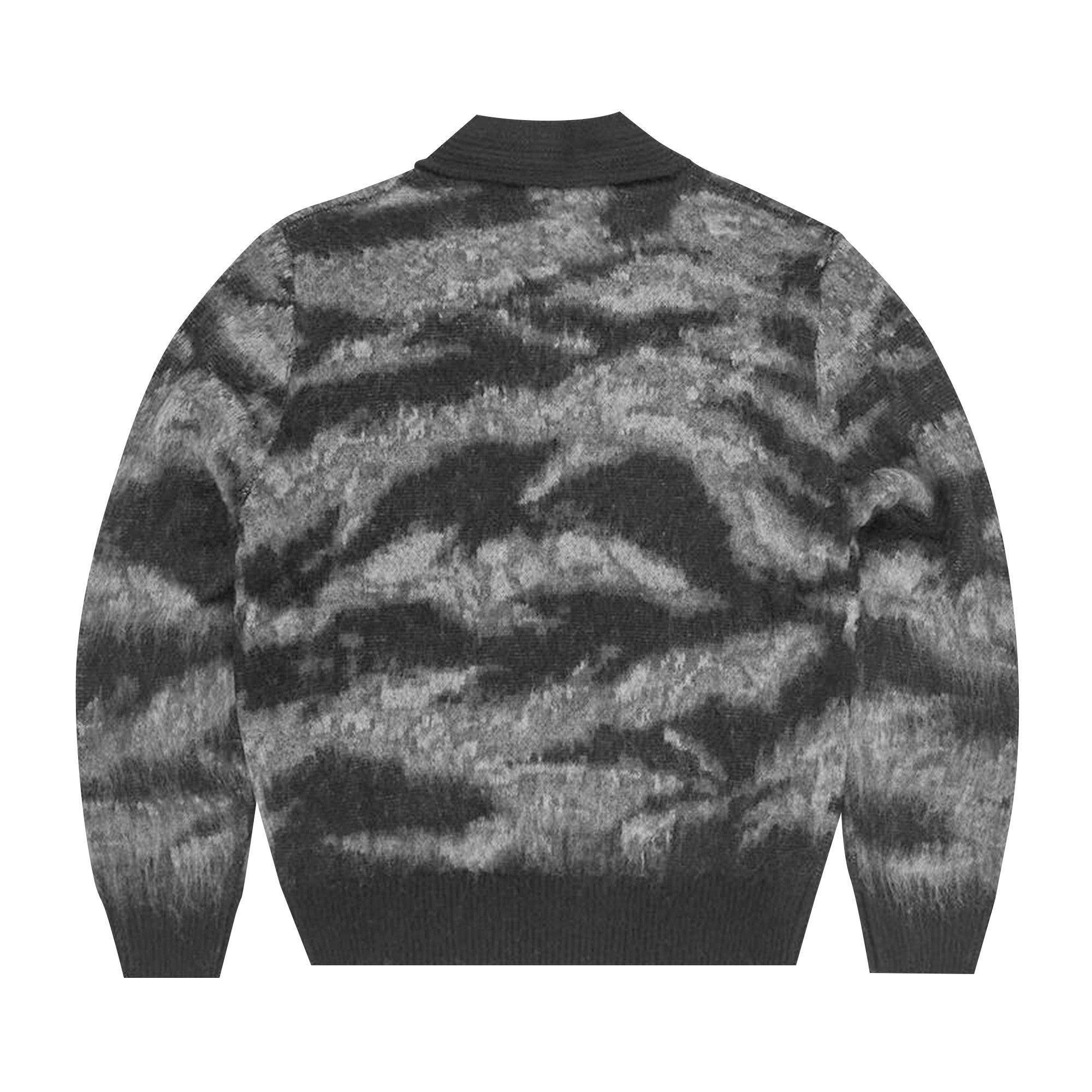 Buy Corteiz Mohair Fuzzy Collar Sweater 'Black Camo' - 7892 1SS240105MFCS  BLAC | GOAT