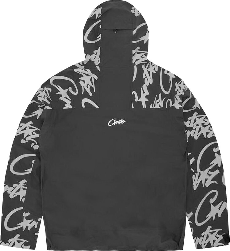 Corteiz Elitework Waterproof Shell Jacket Black