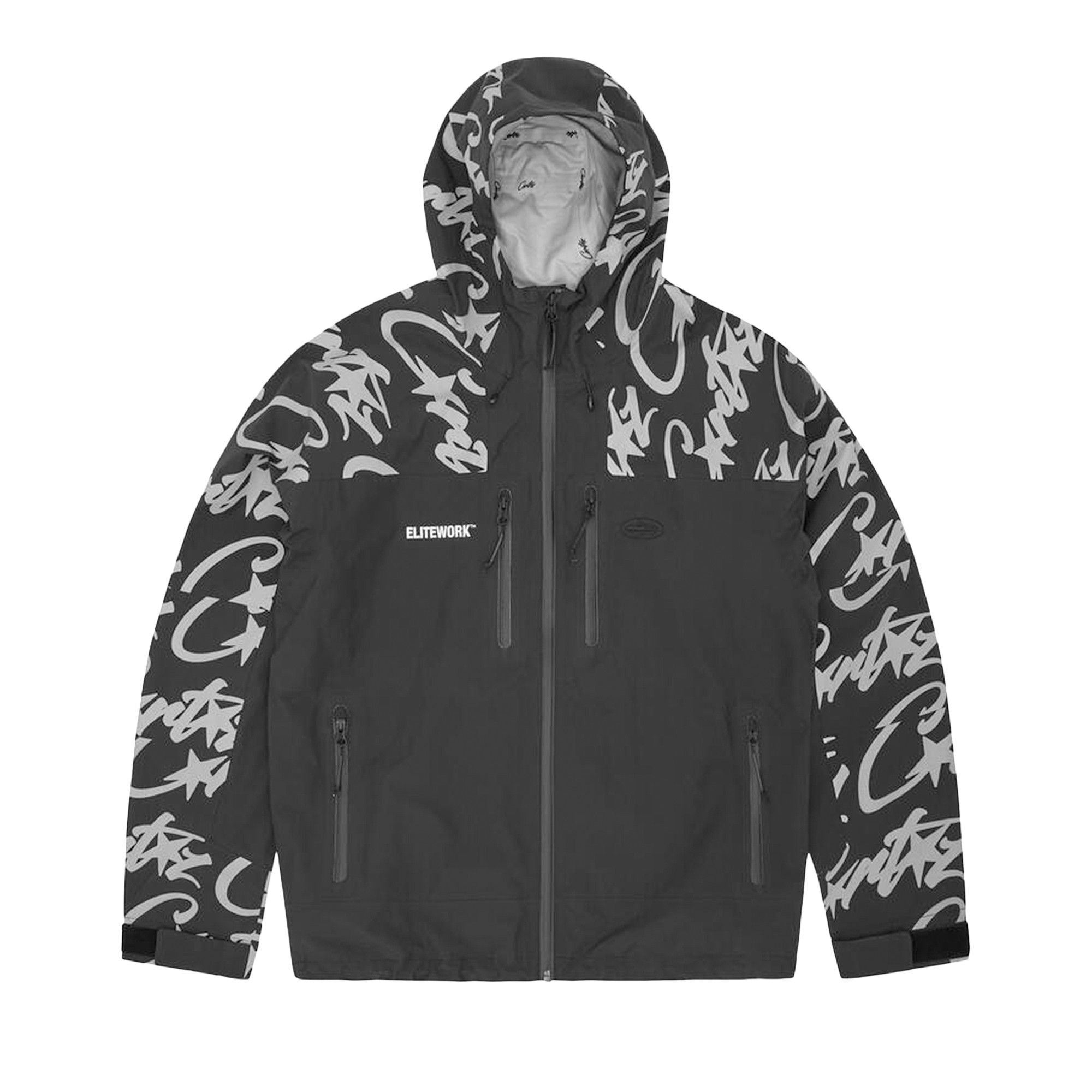 Buy Corteiz Elitework Waterproof Shell Jacket 'Black' - 7892 1SS240308EWSJ  BLAC | GOAT
