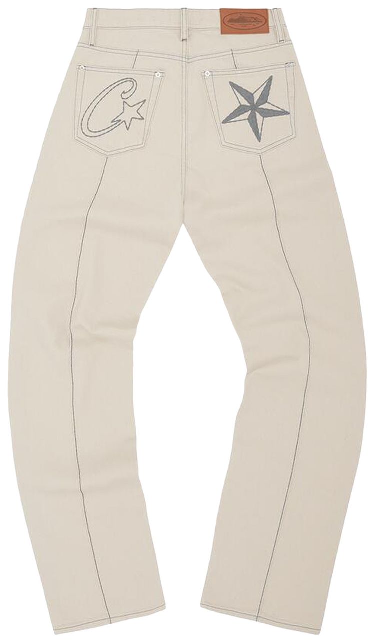 Corteiz C Star Denim Jeans Natural