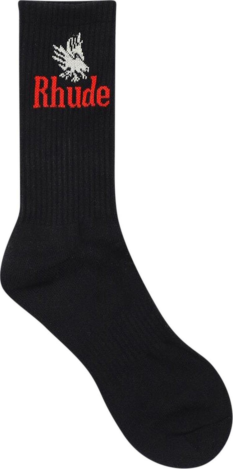 Rhude Eagles Sock BlackRedYellow