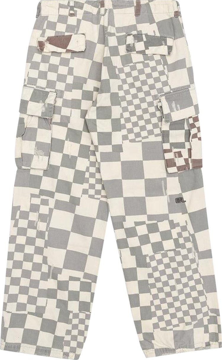 ERL Woven Printed Cargo Pants Checker