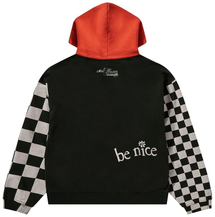 ERL Venice Checker Sleeve Hoodie Black Checker