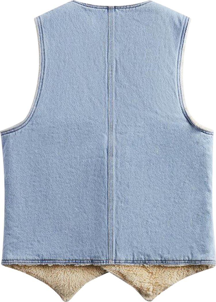 ERL x Levis Sherpa Denim Vest Blue